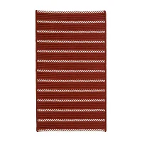 Colonial Mills Naughty Elf Christmas Stripe Braided Reversible Indoor Outdoor Accent Rug