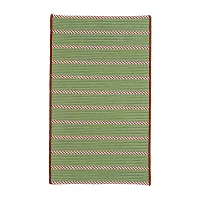 Colonial Mills Naughty Elf Christmas Stripe Braided Reversible Indoor Outdoor Accent Rug