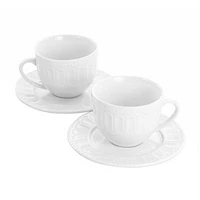 Elama Charlotte 6-pc Mug & Saucer Set