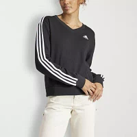 adidas 3 Stripes V Neck Sweatshirt