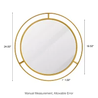 Glitzhome Deluxe Wall Mount Round Wall Mirror