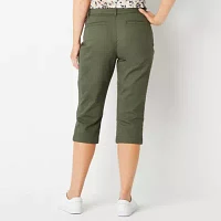 St. John's Bay Womens Secretly Slender Mid Rise Capris