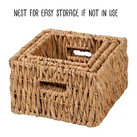 Honey Can Do Natural Square Wicker Baskets (Set Of 3)