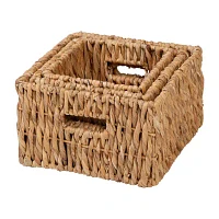 Honey Can Do Natural Square Wicker Baskets (Set Of 3)