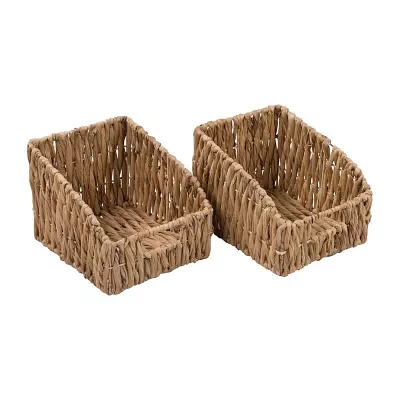 Honey Can Do Natural Open Wicker Baskets (Set Of 2)