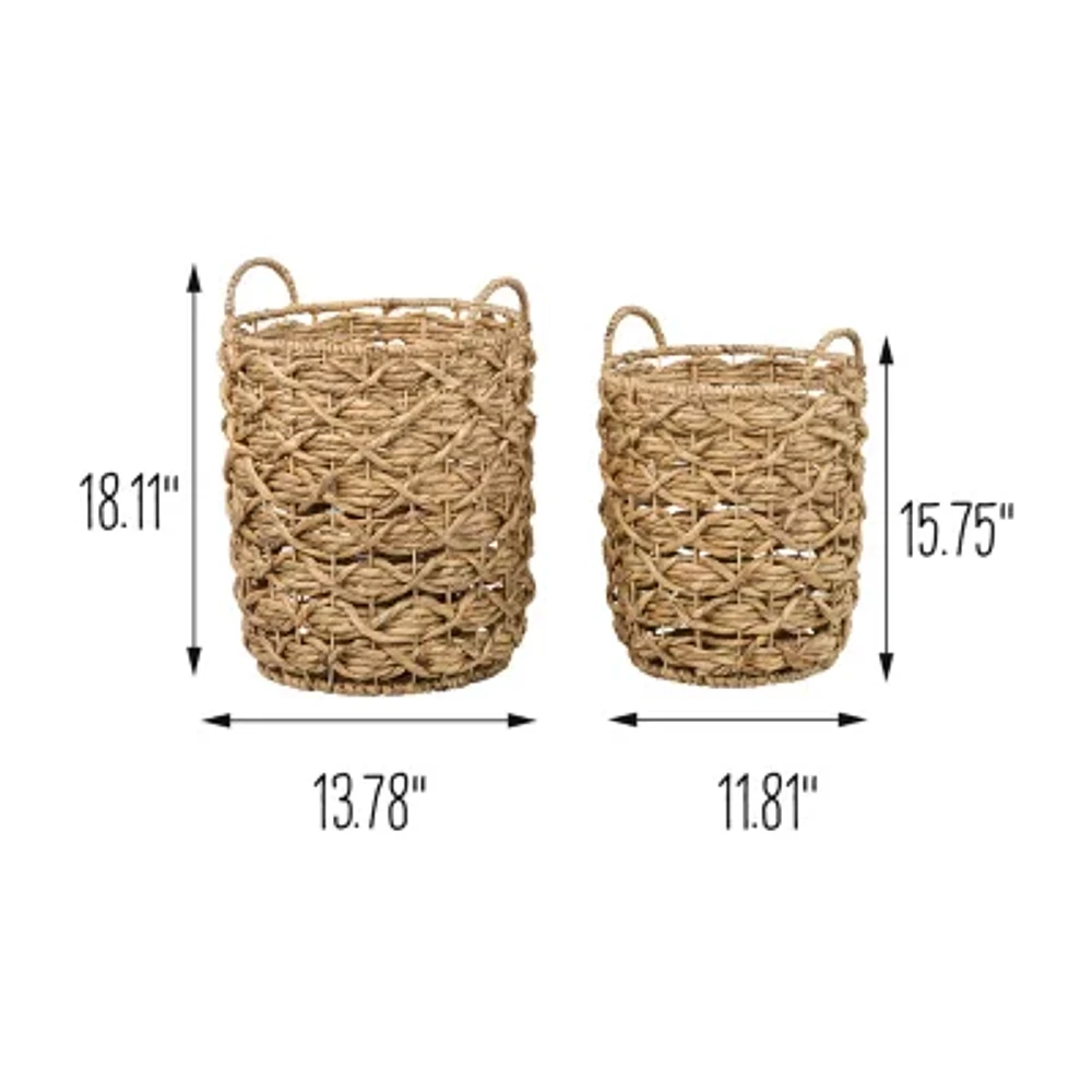 Honey Can Do Natural Round Baskets (Set Of 2)