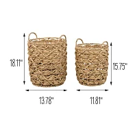 Honey Can Do Natural Round Baskets (Set Of 2)