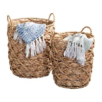 Honey Can Do Natural Round Baskets (Set Of 2)