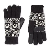 Isotoner Smartd/Smartouch Fairisle Knit Cold Weather Gloves