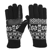 Isotoner Smartd/Smartouch Fairisle Knit Cold Weather Gloves