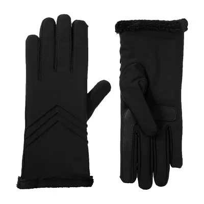 Isotoner Spandex W/Microluxe Spill Touch Screen Enabled Cold Weather Gloves