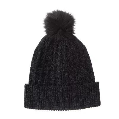 Isotoner Chenille Cuff Mens Pom Beanie