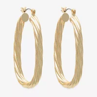 Bold Elements Gold Tone Hoop Earrings