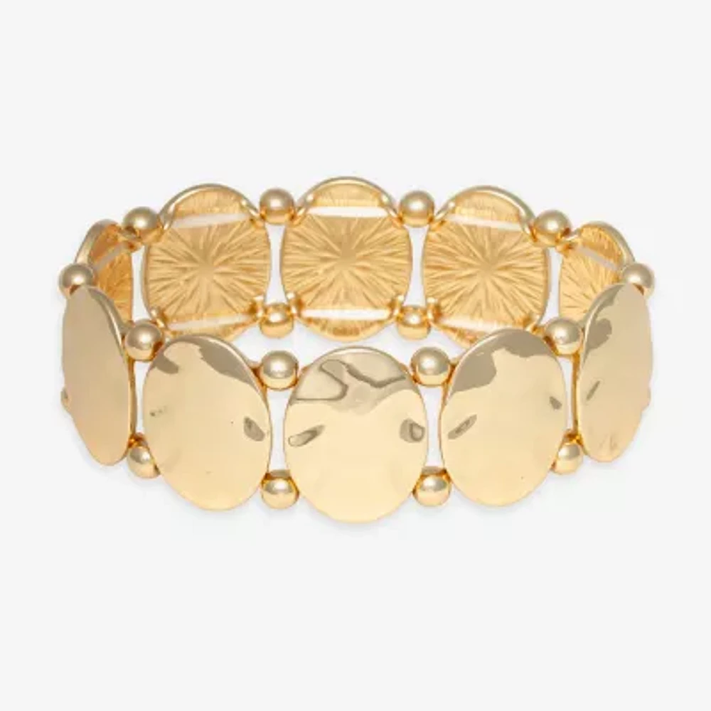 Bold Elements Gold Tone Stretch Bracelet