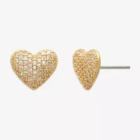 Mixit Hypoallergenic Cubic Zirconia 12mm Heart Stud Earrings