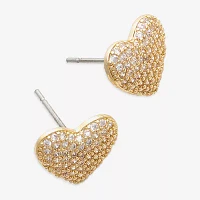 Mixit Hypoallergenic Cubic Zirconia 12mm Heart Stud Earrings