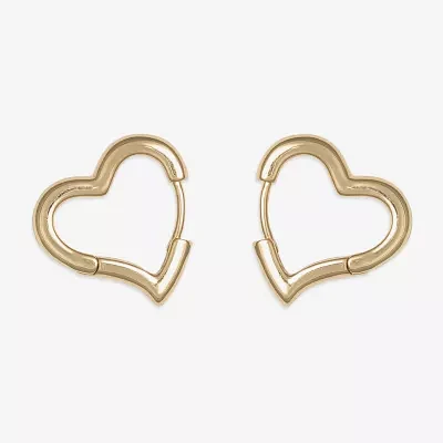 Mixit Hypoallergenic Stainless Steel Heart Hoop Earrings