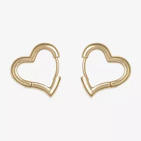 Mixit Hypoallergenic Stainless Steel Heart Hoop Earrings