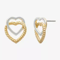 Mixit Hypoallergenic 19mm Heart Stud Earrings