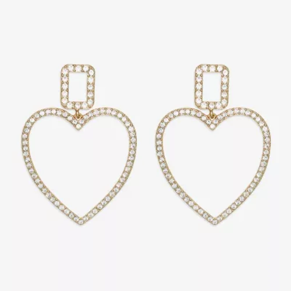 Mixit Hypoallergenic Heart Drop Earrings