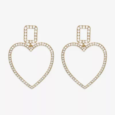 Mixit Hypoallergenic Heart Drop Earrings