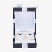 14K Gold 28mm Round Hoop Earrings
