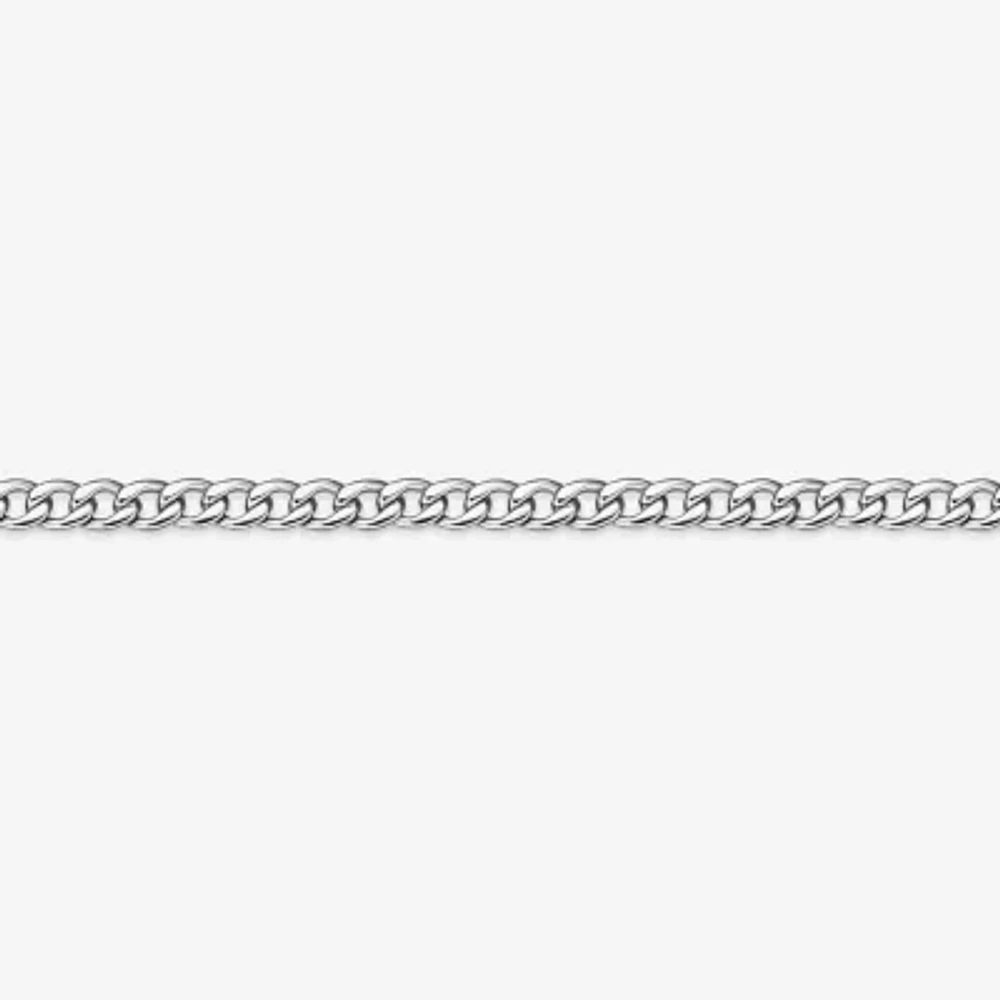 Mens Stainless Steel 7mm Curb Chain Necklace