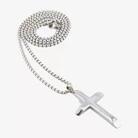 Gunmetal Stainless Steel Cross 1 Pair Jewelry Set