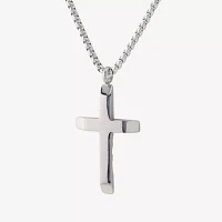 Gunmetal Stainless Steel Cross 1 Pair Jewelry Set