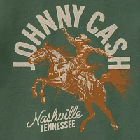 Mens Short Sleeve Johnny Cash Graphic T-Shirt