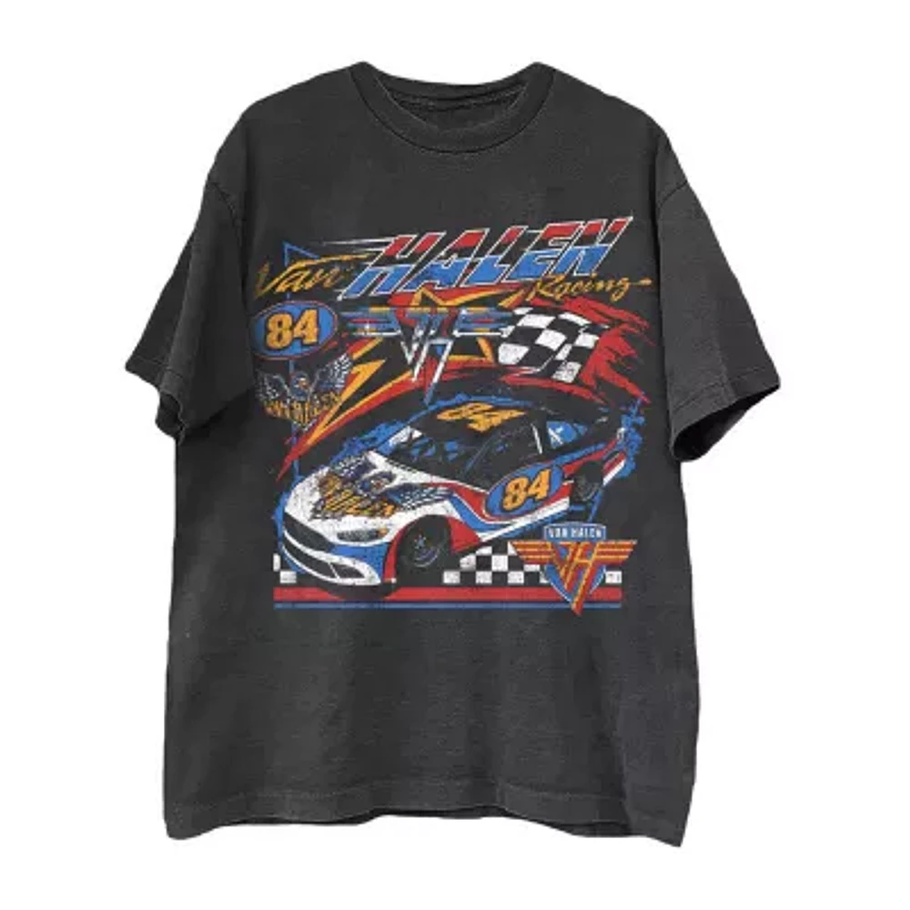 Mens Short Sleeve Van Halen Racing Graphic T-Shirt