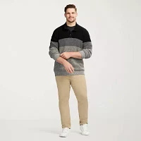 IZOD Big and Tall Mens Mock Neck Long Sleeve Pullover Sweater