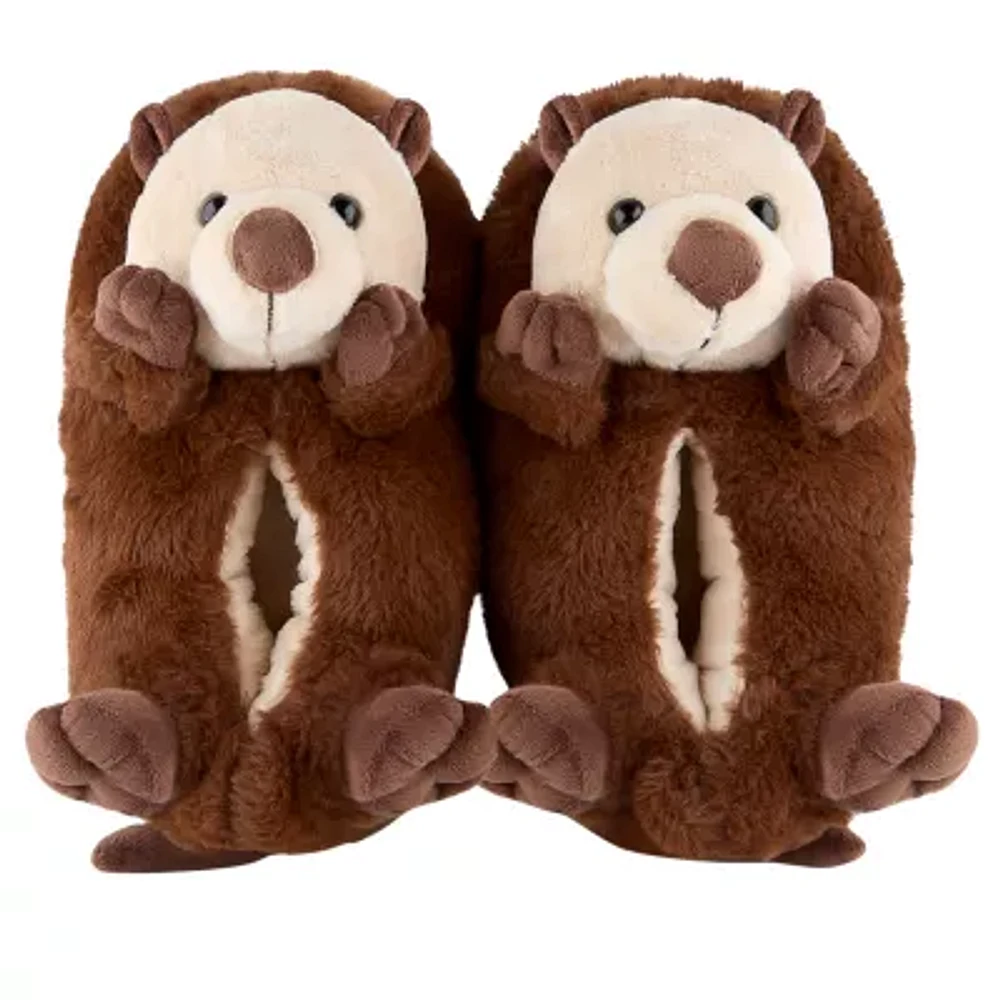 Pink Sky USB Warming Otter Slippers