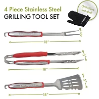 Cuisinart Outdoors Red Grill Tools 4-pc. Kitchen Utensil Set