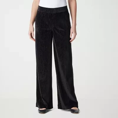 Gloria Vanderbilt Womens High Rise Wide Leg Pull-On Pants