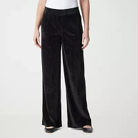 Gloria Vanderbilt Womens High Rise Wide Leg Pull-On Pants