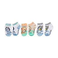 Toddler Boys 6 Pair Bluey Quarter Ankle Socks