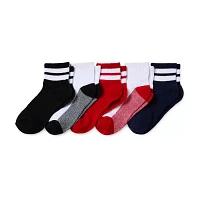 Thereabouts Little & Big Boys 10 Pair Quarter Ankle Socks