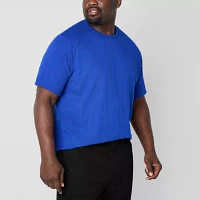 Shaquille O'Neal XLG Big and Tall Ribbed Mens Crew Neck Short Sleeve T-Shirt