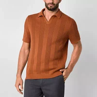 Stafford Johnny Collar Mens Short Sleeve Polo Sweater