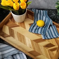 Lipper International Acacia Herringbone Serving Tray