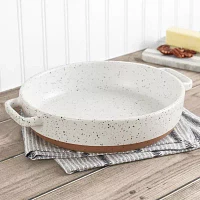 Denmark Speckled Stoneware 1.79-qt. Round Pie Dish