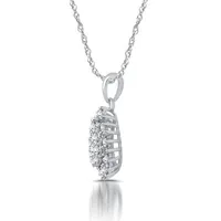 Diamond Blossom Womens 1/2 CT. T.W. Mined White Diamond 10K Gold Pendant Necklace