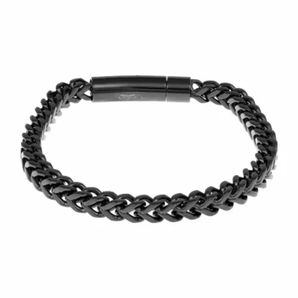 Stainless Steel Inch Solid Wheat Chain Bracelet