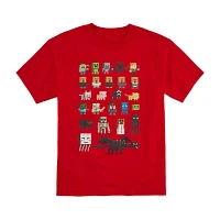 Little & Big Boys Crew Neck Short Sleeve Minecraft Graphic T-Shirt