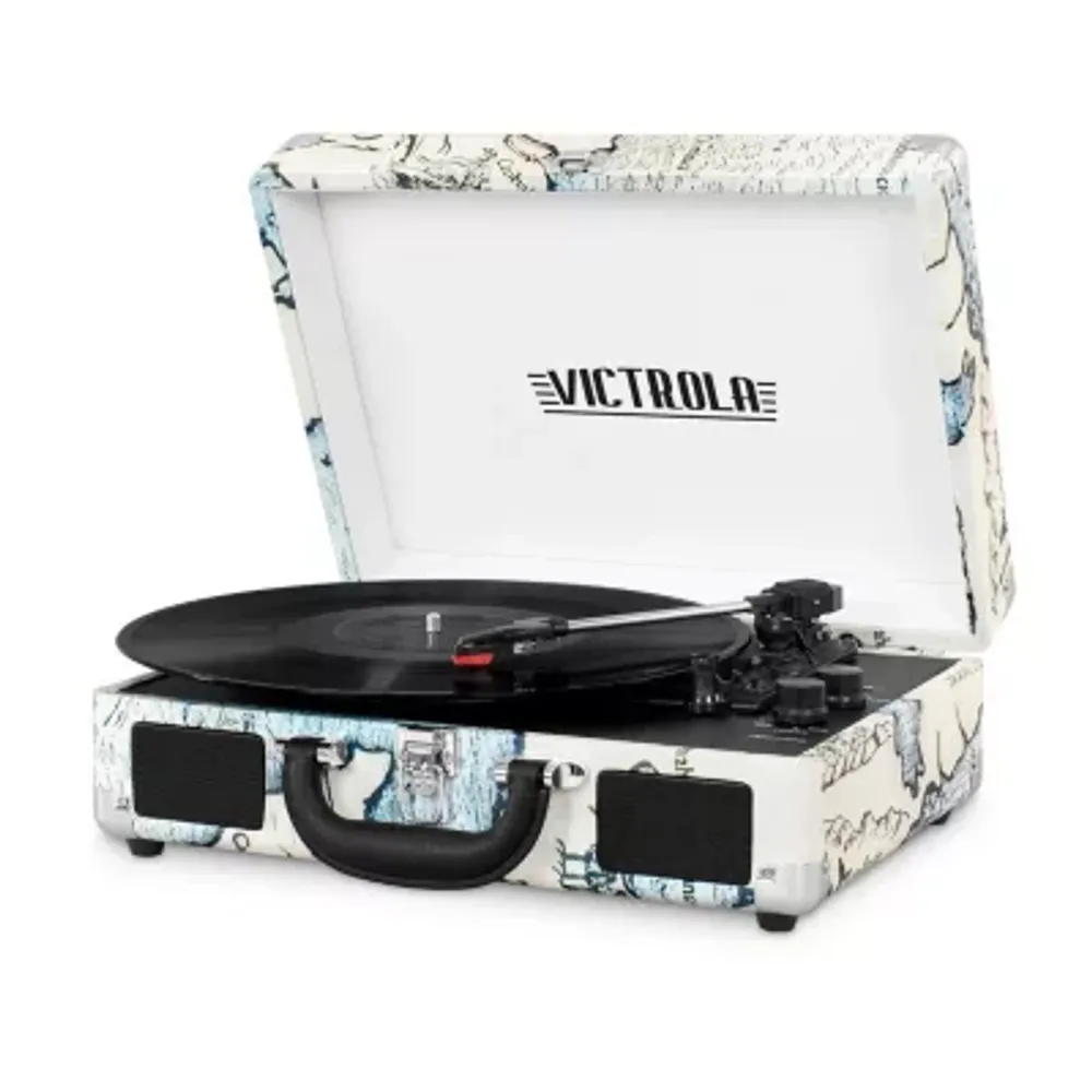 Victrola VSC-550BT 3-Speed Vintage Bluetooth Suitcase Turntable with Built-In Stereo Speakers