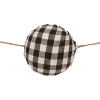 Glitzhome Black & White Plaid Garland