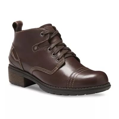 Eastland Womens Overdrive Stacked Heel Chukka Boots