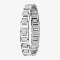 Caravelle Designed By Bulova Mens Silver Tone Stainless Steel 2-pc. Watch Boxed Set 43k101