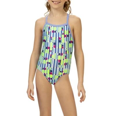 Dolfin Big Girls Geometric One Piece Swimsuit
